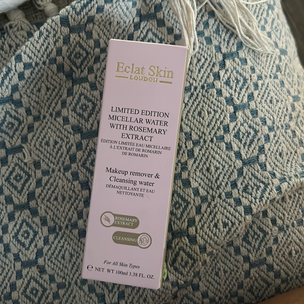 NWT Eclat Skin London Limited Edition Micellar Water w/ Rosemary Makeup Remover